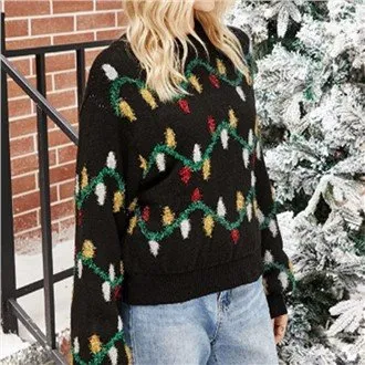 Lámpás karácsonyi pulóver